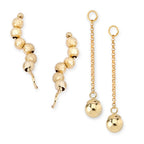 14kt Gold Bead EarPin Earrings with Bead Enhancer Earrings