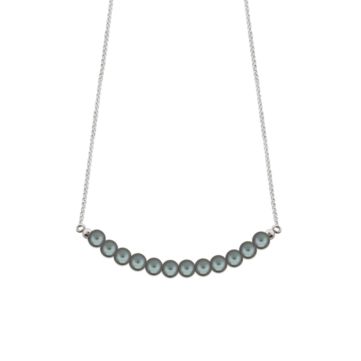 Shown in Swarovski Dark Grey Pearl Crystals