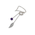 Sterling Silver Amethyst Wrap Earcuff Earrings