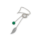 Sterling Silver Emerald Wrap Earcuff Earrings