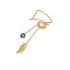 Gold Over Silver Mystic Topaz Wrap Earcuff Earrings