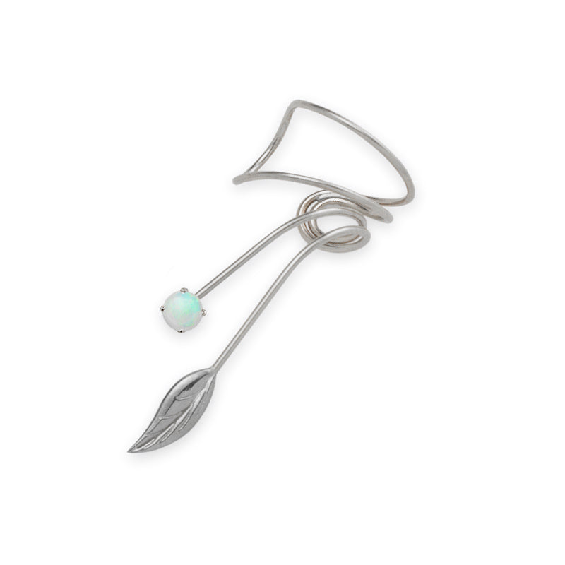 Sterling Silver Opal Wrap Earcuff Earrings