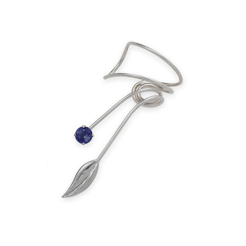 Sterling Silver Passion Blue Topaz Wrap Earcuff Earrings