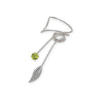 Sterling Silver Peridot Wrap Earcuff Earrings