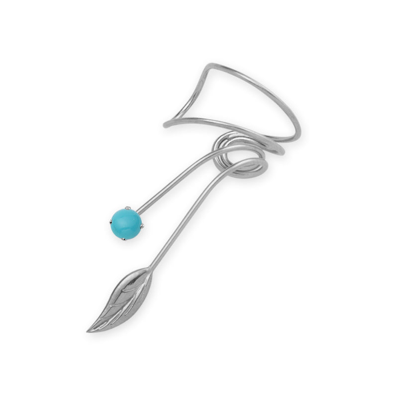 Sterling Silver Turquoise Wrap Earcuff Earrings
