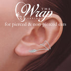Silver Nature's Leaf Single Wrap Earcuff Earring