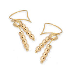 Gold Over Silver Faceted Beads Wrap Earcuff Earrings
