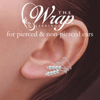 Sterling Silver Faceted Beads Wrap Earcuff Earrings