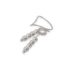 Silver Faceted Beads Single Wrap Earcuff Earring