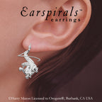 Sterling Silver Noble Dragon Earspirals Earrings
