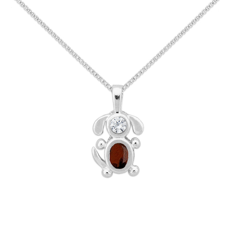 Dog Pendant with Box Chain