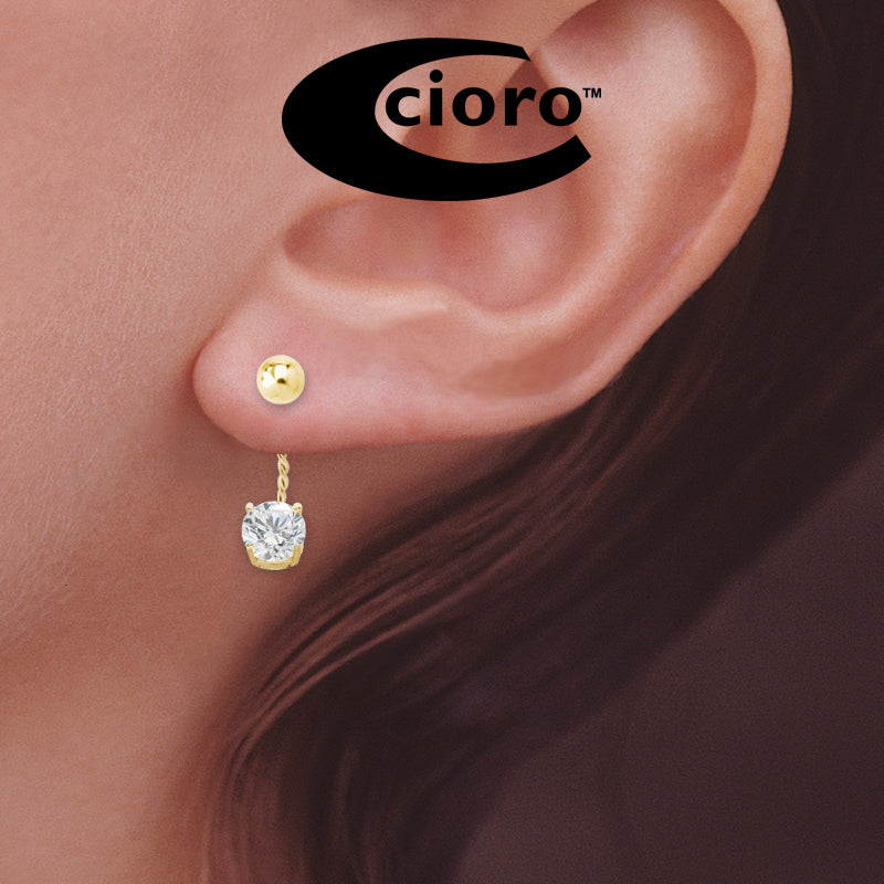 14k Gold White-Pink-Grey Freshwater Cultured Pearls Triple Set Post & Butterfly Stud Earrings