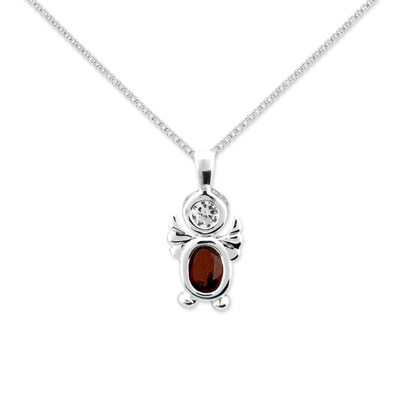 Boy Angel Pendant with Box Chain