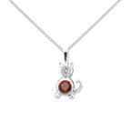 Cat Pendant with Box Chain