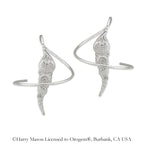 Sterling Silver Multiple Seashells Tapered Earspirals Earrings