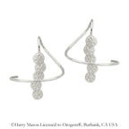 Sterling Silver Sand Dollar Earspirals Earrings