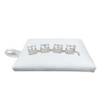 Sterling Silver 4-in-1 Bold Arc Cubic Zirconia Ear Pin Earrings