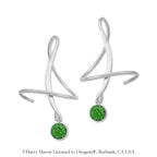 Silver May Swarovski Crystal Earspirals Earrings