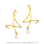 18k Gold Over Silver June Swarovski Crystal Earspirals Earrings