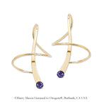 February Swarovski Crystal Earspirals Earrings