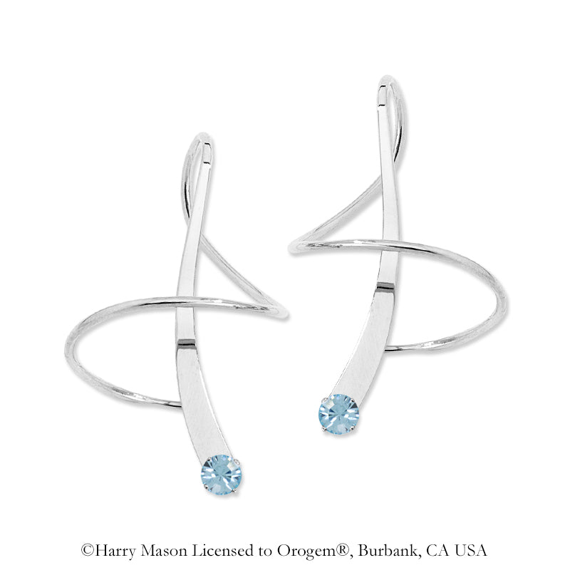 March Swarovski Crystal Earspirals Earrings