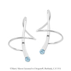 March Swarovski Crystal Earspirals Earrings