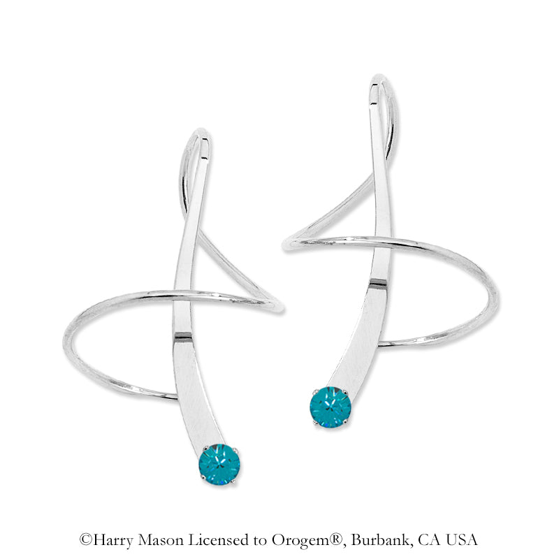 December Swarovski Crystal Earspirals Earrings