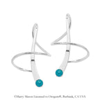 December Swarovski Crystal Earspirals Earrings