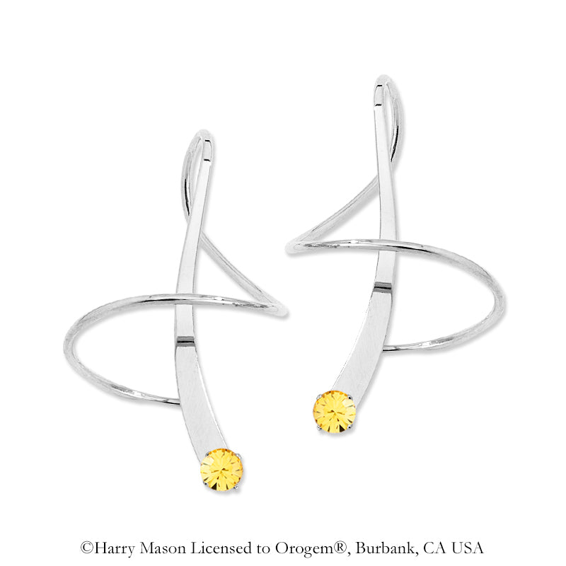 November Swarovski Crystal Earspirals Earrings