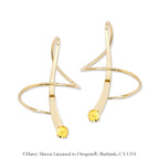 November Swarovski Crystal Earspirals Earrings