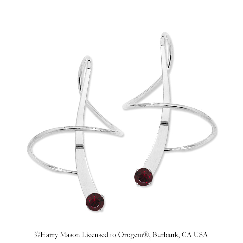 January Swarovski Crystal Earspirals Earrings