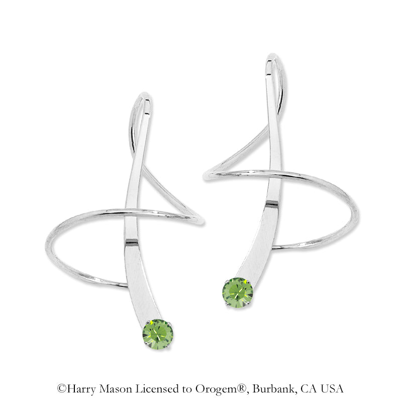 August Swarovski Crystal Earspirals Earrings