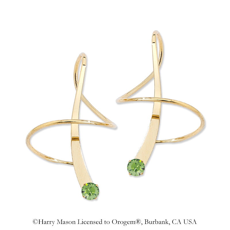 August Swarovski Crystal Earspirals Earrings