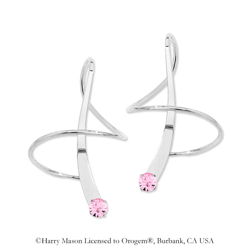 October Swarovski Crystal Earspirals Earrings