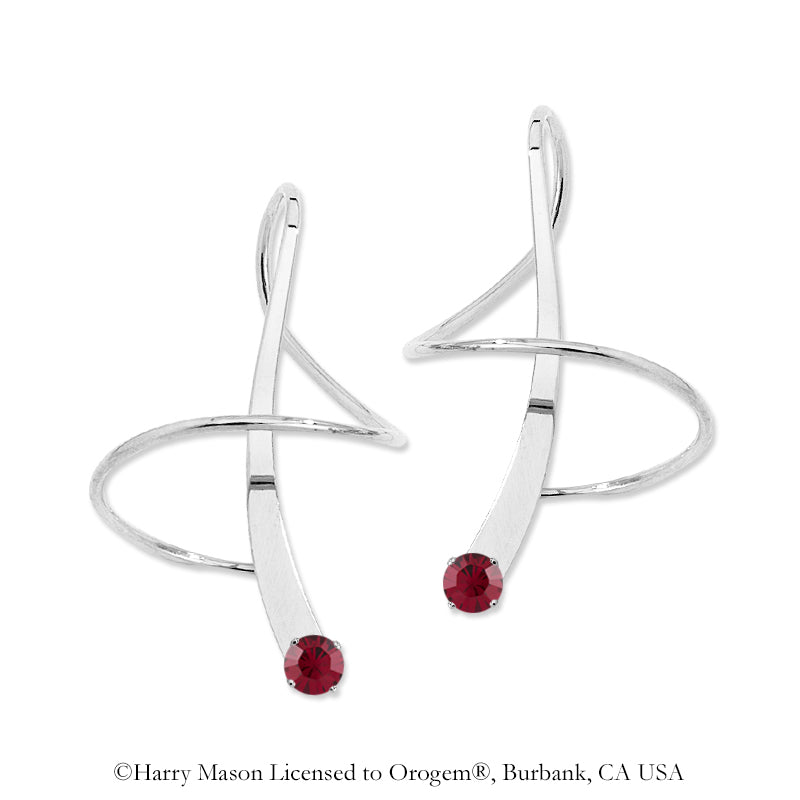 July Swarovski Crystal Earspirals Earrings