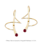 July Swarovski Crystal Earspirals Earrings