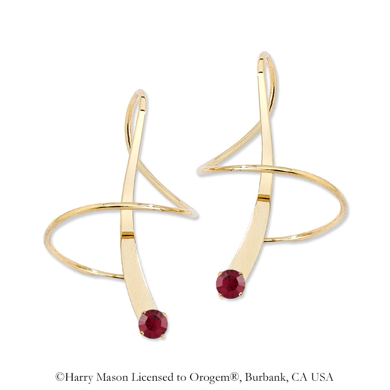 July Swarovski Crystal Earspirals Earrings