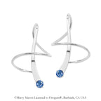 September Swarovski Crystal Earspirals Earrings