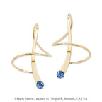 September Swarovski Crystal Earspirals Earrings