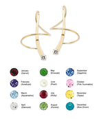 April Swarovski Crystal Earspirals Earrings