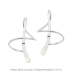 Pearl Swarovski Crystal Earspirals Earrings