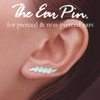 Sterling Silver Oval Opals Ear Pin Earrings