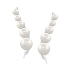 Pearl Ear Climbers Ear Pin Earrings Sterling Silver