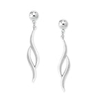 Sterling Silver Bead Double Polished Swirls Interchangeable Enhancers Earrings