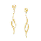 Gold Over Silver Bead Double Polished Swirls Interchangeable Enhancers Earrings