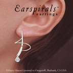 Earspiral Earrings by Harry Mason - Swarovski Crystal Dangle - Sterling Silver
