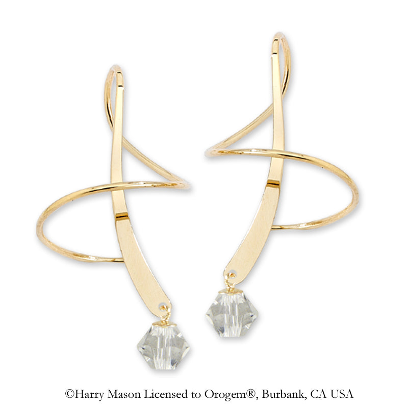 Amethyst and Cubic Zirconia Silver Ear Pin Earrings