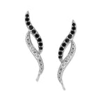 Cubic Zirconia 6-in-1 Look Ear Pin Earrings in 14k Gold