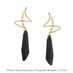 Gold Over Silver Swarovski Crystalactite Earspirals Earrings