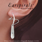 Earspiral Earrings by Harry Mason - Swarovski Crystalactite - 14k White Gold